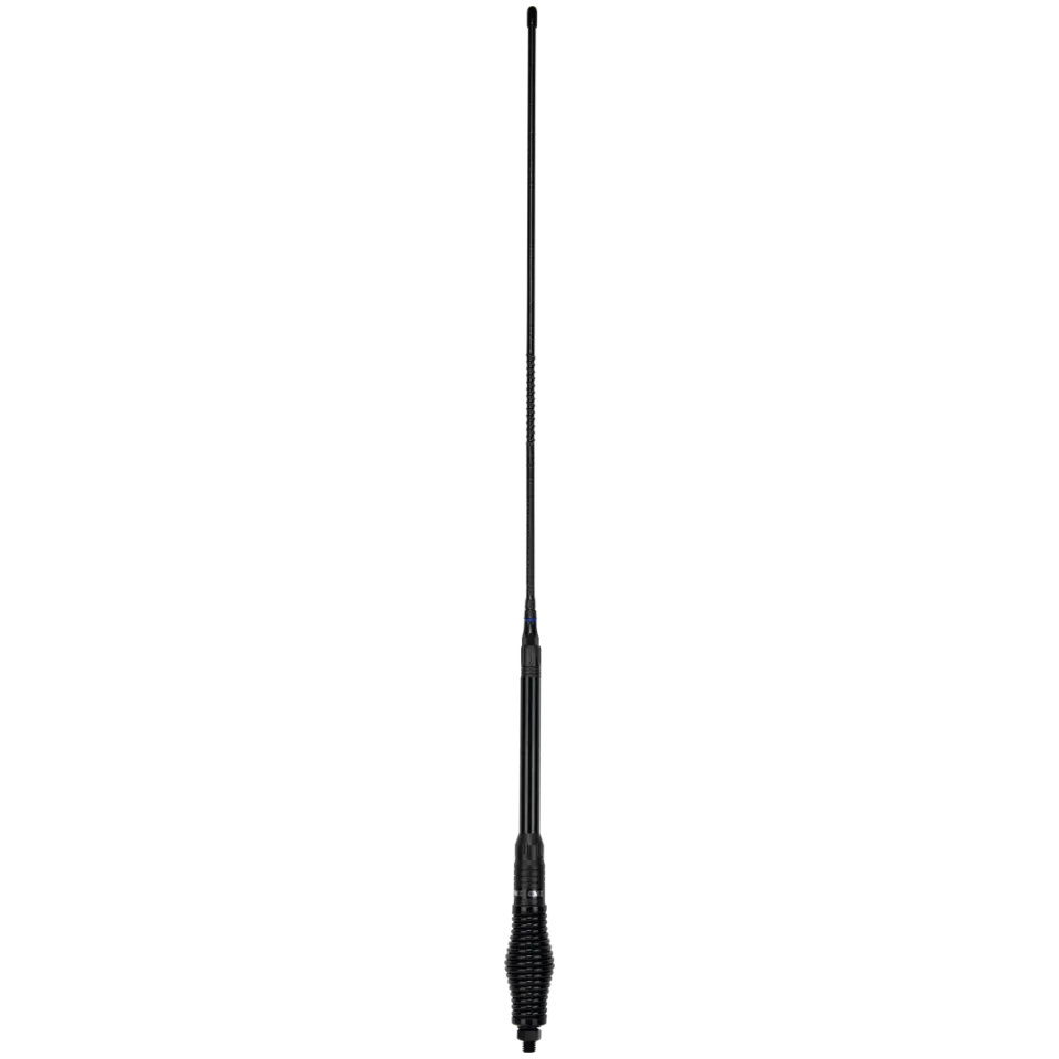 GME AE4018BK1 UHF 640mm Elevated Feed Base, AS002B Spring, Fibreglass Colinear Antenna (6.6dBi Gain) - Black