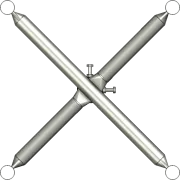 APAC GC76 Series Galvanised Steel Headframe, 4-Sector - View 3 (100-AP-GC76-HF4)