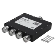 Powertec RF Power Divider 4-Way, 698 to 3800 MHz, 4.3-10 Female, Wilkinson - View 2 (106-PCM-PD4-6938.432)
