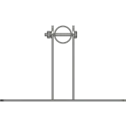APAC GM48W Galvanised Steel Wall Mounted Mast, 48mm Pole – view 5