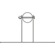 APAC GM76W Galvanised Steel Wall Mount Mast, 76 mm Pole – view 6