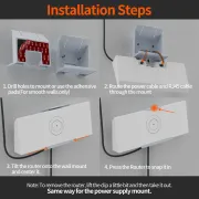 STARBEAM Starlink Gen 3 Router & Power Supply Wall Mount Kit - Adhesive Mount – view 2