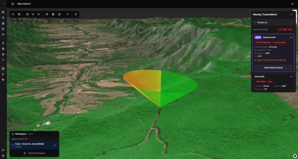 Starlink + 4G bonding uptime analysis in a 3D environment with dense trees